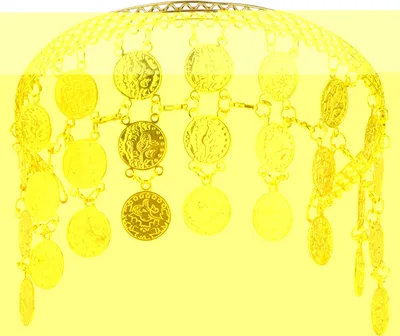 Produktbild von Widmann Haarreifen für Erwachsene, goldfarbener Kopfschmuck mit Goldmünzen