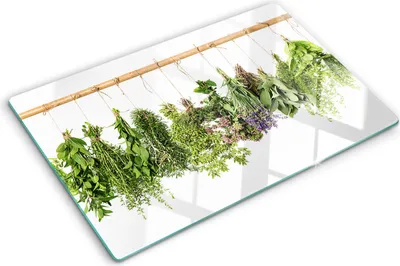 Obrázek produktu pro Kryt varné desky – Kryt na indukční desku – Ochranná skleněná deska – 80x52 cm– Skleněné ochranné desky na sporák –Tvrzené sklo –Bylinný provázek