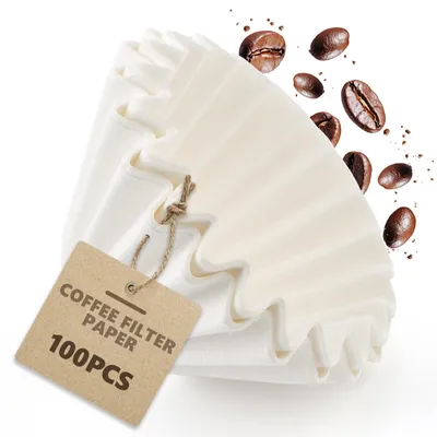 Kaffeefiltertüten, 100 Stück, 45/155 mm, weiß, für Kaffeemaschinen