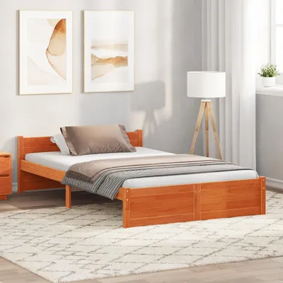Produktbild von Möbel Bettgestell Wachsbraun 120 x 190 cm Massivholz Kiefer - Klassische Betten 870130