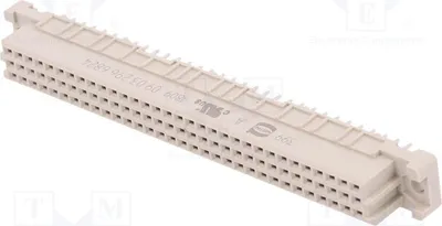 Imagen del producto de 1 conector: DIN 41612, recto, hembra, tipo C, para montaje en placa (THT), número de artículo 09032966824. Otros