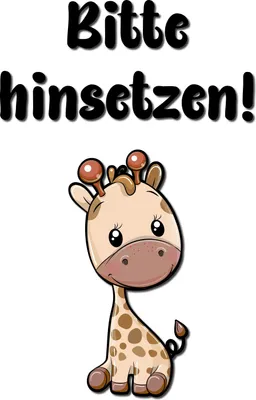 Produktbild von Deko Aufkleber Toilettendeckel – Lustiger Badezimmer Funsticker für WC Deckel / Spülkasten R173-02 Giraffe