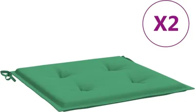 Obrázek produktu pro vidaXL Polštářek na zahradní židli 2 ks. Zelený 50x50x4 cm Oxfordská tkanina