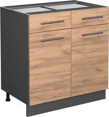 Produktbild von Küchenunterschrank Vicco Fame-Line Goldkraft Eiche 80 cm ohne Arbeitsplatte, Model 38299