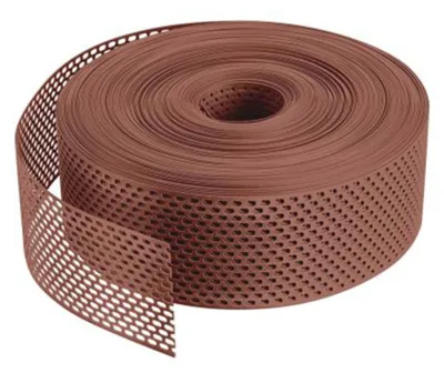 Produktbild von Lüftungsband PVC Rolle Traufgitter 80 mm x 60 m Ziegelrot