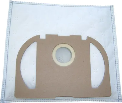 A vacuum cleaner bag is shown flat against a white background.