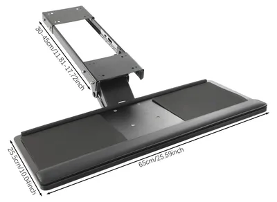 Image de Tablette pour clavier et souris, réglable en hauteur, design ergonomique, noir