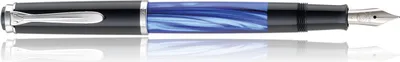 Produktbild von Pelikan Kolbenfüllfederhalter M205 Blau-Marmoriert EF Feder