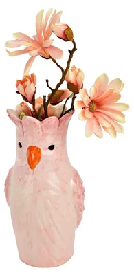 Produktbild von G. Wurm Vase Papagei aus Keramik, andere, Keramik, Pink, 250 mm, 130 mm, 130 mm
