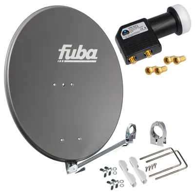 Produktbild von hb-digital Sat Anlage 80cm Fuba DAL 800 Aluminium anthrazit mit Twin LNB