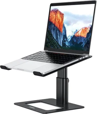 Produktbild von Aluminium Laptopstand LSX3S - Ergonomische Verstelbare Bevestigung für 10-15.6 Zoll Laptops (Metallisch schwarz)