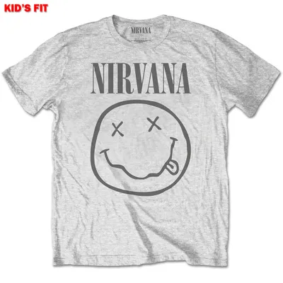 Produktbild von Nirvana - gelb Smiley Kinder 3 - 4 Jahre T-Shirt - grau