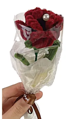 Produktbild von Künstliche Blumen, langlebig, verwelken nie, handgefertigte gedrehte Stäbe, Seidenblumen, realistische künstliche Blumenarrangements, Heimdekoration