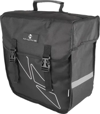 Produktbild von M-Wave Amsterdam Single, Hinten, Fahrradtasche, Polyester, Schwarz, Grau, 18 l, 180 mm