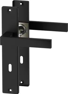 Produktbild von Schwarz Türbeschlag CUBE BB-Langschildgarnitur für Zimmertüren Türbeschlag; Türgriff; Türklinke