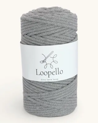 Image de Cordon en coton Loopello Pro, 5 mm, 100 mètres – Gris foncé