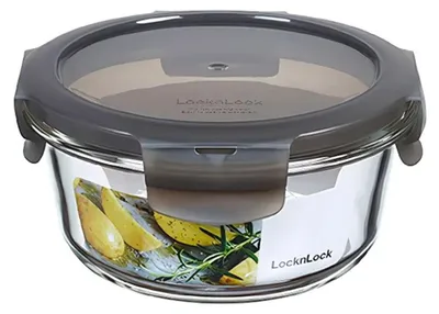 Produktbild von LocknLock OVEN GLASS Frischhaltedosen Glas mit Deckel 380 ml Rund, Ø130 x 65 mm