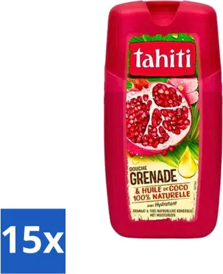 Image de Gel douche Tahiti – Grenade & huile de coco – Hydratant – 250 ml - Lot économique - 15 pièces