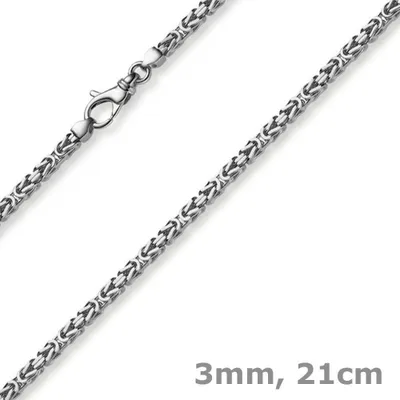 3mm-Königsarmband-aus-750-Weißgold-21cm