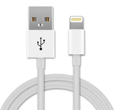 Image de subtel Câble Lightning 8 Pin vers USB A charge et data compatible avec Razer Kishi (iPhone Version) 2.0 PVC blanc 1m console manette gaming