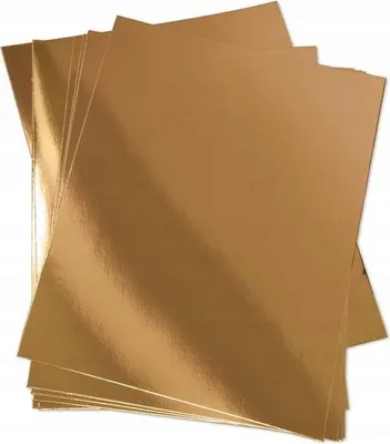 Produktbild von Metallisierter Karton Spiegel Gold Kupfer A4 230g 10 Blatt Happy Color