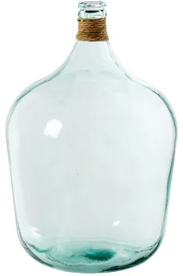 Bodenvasse aus Glas, transparent, 37x37x55 cm