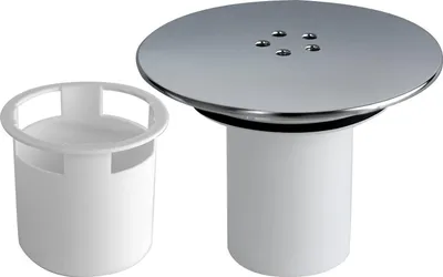 Produktbild von Duschablauf Abdeckung 115mm Chrom Schnellverschluss Universal Duschwanneneinlauf Wasserablauf Gitter Ersatz
