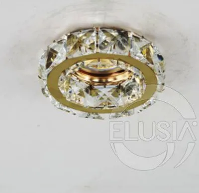 Produktbild von Runde Einbauleuchte Ester 1 Gold für GU10 Leuchtmittel Ø 10 cm Höhe 5 cm