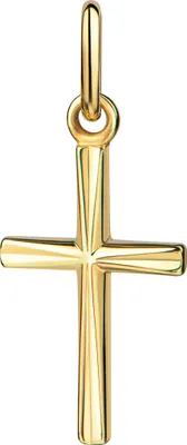 Produktbild von Anhänger-Kreuz 333 Gold für Damen Kreuzanhänger mit reflektierender Struktur Kettenanhänger + Schmuck-Etui und Schmuckzertifikat