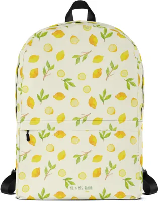 Produktbild von Mr. & Mrs. Panda Rucksack Frische Zitronen - Gelb - Geschenk, Zitrone, Business-Rucksack, Zitrusfrüchte Muster, Schulrucksack, Laptoprucksack, Backpack, Arbeitsrucksack