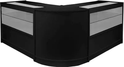 Zdjęcie produktu dla MonsterShop C1200 CM60 Gemini Wyposażenie sklepowe Recepcja Ladę sklepową Stół sprzedażowy Ladę kasową Ladę recepcyjną Ladę Czarny