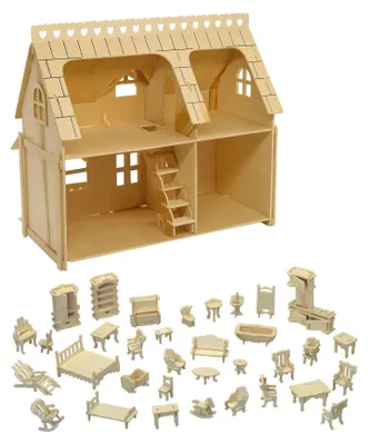 Image de Kit de construction en bois 3D pour enfants et adultes - Puzzle de précision avec instructions
