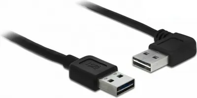 Obrázek produktu pro DeLOCK 5m USB 2.0 A m/m 90°, 5 m, USB A, USB A, USB 2.0, Samec/samec, Černá