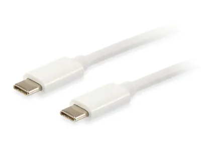 Produktbild von Equip USB 3.2 Gen 2 C auf C Kabel, M/M,1.0m, PD 60W, 5Gbps, 4K/60Hz, Weiß, 1 m, USB C, USB C, USB 3.2 Gen 2 (3.1 Gen 2), 10 Gbit/s, Weiß