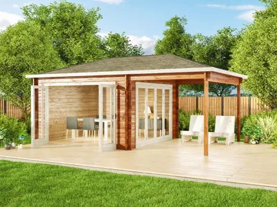 Produktbild von Gartenhaus Sunshine ISO mit Schleppdach