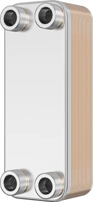 Image de Wiltec Échangeur de chaleur thermique avec 20 plaques – 286 x 116 x 638 mm – max. 115 kW – 1 l par passe – en Acier inoxydable – pour Eau Solaire