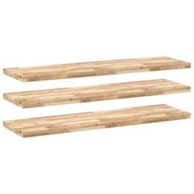 Obrázok produktu pre 3 ks posuvná polica 140 x 40 x 4 cm masívne drevo akácie neošetrené