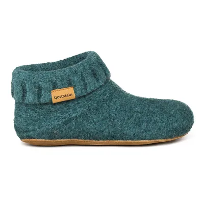 Produktbild von Gottstein Knit Boot Uni Wollstrick-Hüttenschuhe Grünmele, 48700-4100