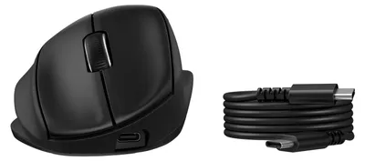 Obrázok produktu pre HP Ergonomická myš Tilt Ergonomic Mouse 725M, Pravoruké, RF Wireless + Bluetooth, 6000 DPI, Čierna