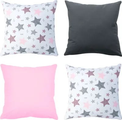Produktbild von Amilian 4er Set, 40x40 cm 16x16 inch, Dekoratives Kissen, Dekokissen mit Füllung mit Kissenbezug, Sofakissen für Wohnzimmer Kinder Deko