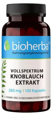 Obrázek produktu pro Česnek extrakt 260 mg – 100 kapslí – Bioherba