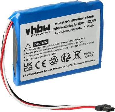 Produktbild von vhbw Akku kompatibel mit TomTom 4EN6.001.02, 4EN62, 4EN62.4EN6.001.02 GPS Navigation Navi (900 mAh, 3,7 V, Li-Ion)