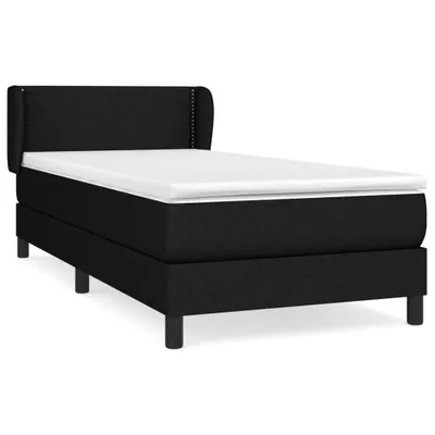 Produktbild von vidaXL Boxspringbett mit Matratze Schwarz 100x200 cm Stoff