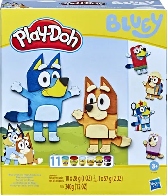 Zdjęcie produktu dla Play-Doh Kitchen Creations Bluey Make 'n Mash Costumes, Zestaw artystyczny dla dzieci, 3 lat(a), Nietoksyczne, Wielobarwny, 20 szt.