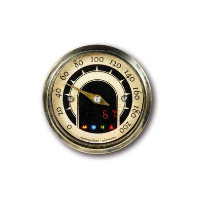 Produktbild von motogadget analog Tacho mst vintage, mit Messingring