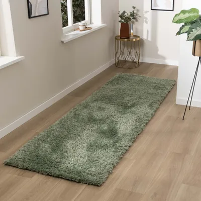 Produktbild von Waschbarer Läufer - Blaze Grün - 80x250cm - Ländlich, Modern - Wohnzimmer, Schlafzimmer, Flur -  NATURL.