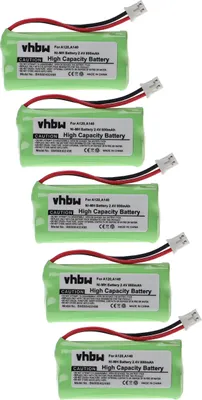 Produktbild von vhbw 5x Akku Ersatz für 55AAAHR2BMX, C30852D1640X1, 220436C1, 41AAAH2BMX, 220382C1 für schnurlos Festnetz Telefon (800 mAh, 2,4 V, NiMH)
