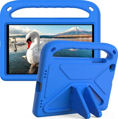 Image de Etui de protection pour Samsung Galaxy Tab A 8.0 2019 SM-T290/T295, étui enfant léger en EVA avec poignée et support Bleu