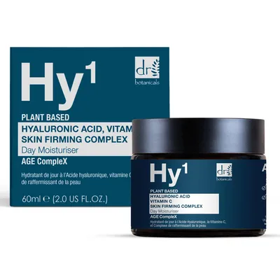 Produktbild von Dr Botanicals Feuchtigkeitsspendende Tagespflege mit 1 % Hyaluronsäure, 1 % Vitamin C und 1 % hautstraffendem Komplex 60 ml
