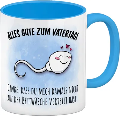 Produktbild von Danke Papa, dass du nicht Kaffeebecher in hellblau zum Vatertag mit Bettwäsche